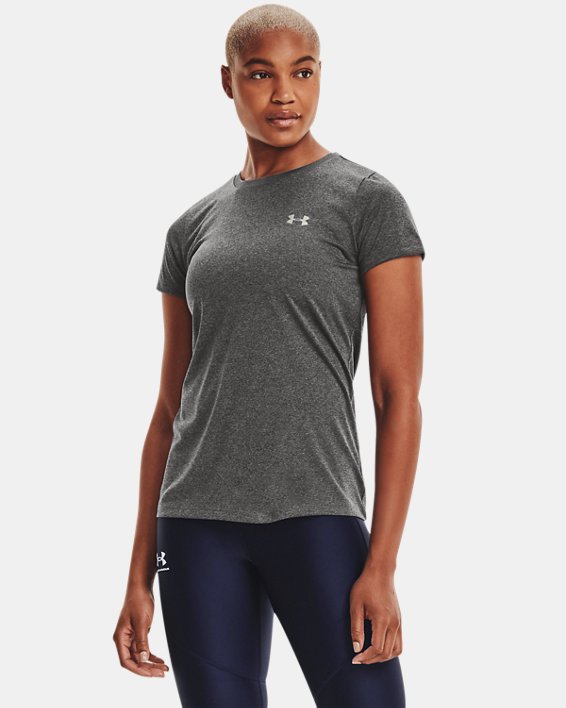 Women's UA Tech™ T-Shirt, Gray, pdpMainDesktop image number 0